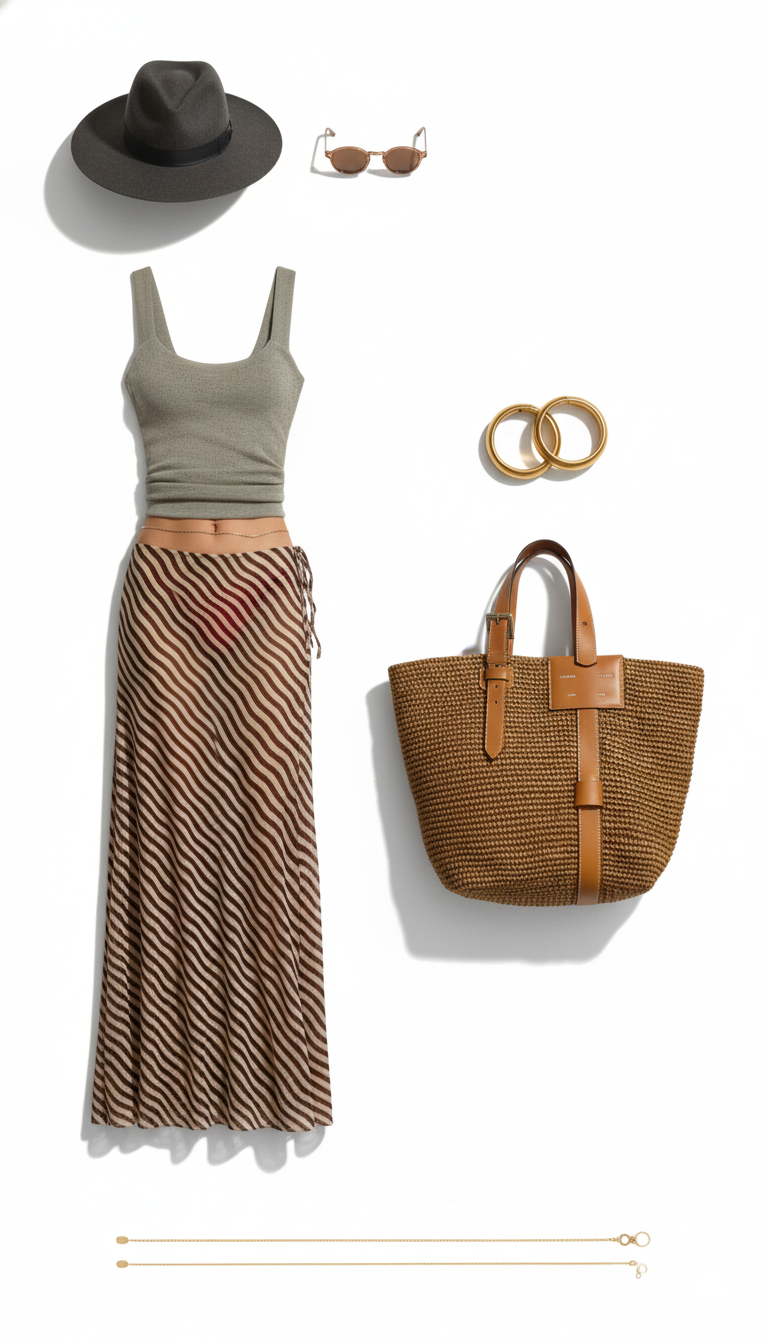Resort elegance with earthy tones outfit